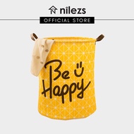 Be Happy Laundry Basket/Bag for Clothings, Storage, Service Yard, Cleaning