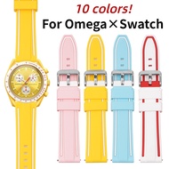 สายนาฬิกาข้อมือซิลิโคน กันน้ํา หลากสี สําหรับ Omega Swatch Co-branded MoonSwatch Quick Release 20 มม. เหมาะกับผู้ชาย และผู้หญิง