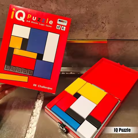 ANU 88 Challenges IQ Puzzle Building Block Cognitive Skills Brain Training Board Game Mondrian Block