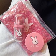 - Han Girl Korea AMUSE Lip Glaze Blush Bunny Tongue Cheek Set