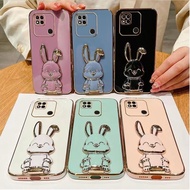 Tpu Case Straight Edge Rabbit Pattern For Xiamo Redmi 10c Stand Xiaomi 10c
