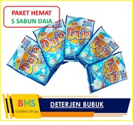 DAIA Paket Hemat 5 Daia Deterjen Bubuk Daya Powder Detergen Wings Care Anti Bau Apek Sabun Cuci 53 G