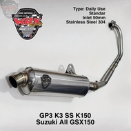 WRX Exhaust for Suzuki GSX 150 (GP3 Muffler Open)