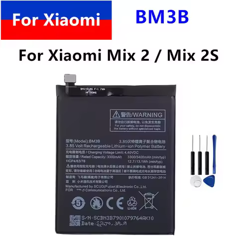 BM3B Battery For Xiaomi Mix 2 2S Mix2S 3300mAh High Capacity Rechargeable Phone Replacement Battery 