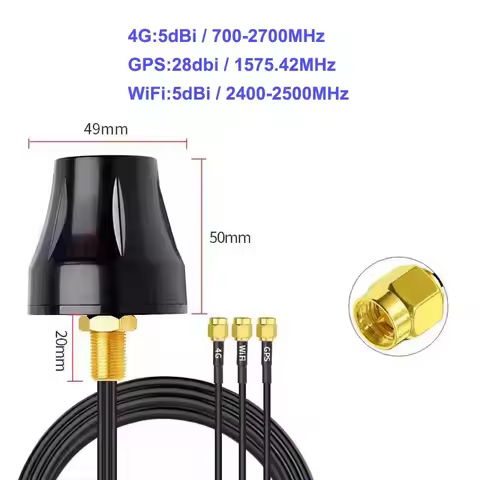 4G Full-band/2.4G WiFi Bluetooth/GPS Positioning Module 3-in-1 Antenna for Outdoor Cabinet Tri-band 