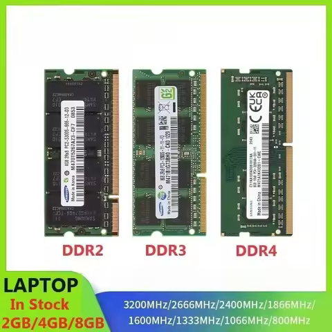 DDR4 DDR3 DDR2 Laptop Memoria 16GB 8GB 4GB 2GB 2400 1600 1333 800 667MHz High Performance Notebook S