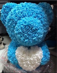 55cm 巨型永生花永生熊（附送透明禮盒，串燈）情人節禮物