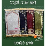 Gift Box Bajet Sejadah Nama Travel Mini tebal antislip murah sejadah hadiah hantaran tunang nikah do