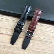 Cowhide Genuine Leather Strap Suitable for IWC Portuguese Watch Bracelet Portuguese 7 Portuguese Fino Male Black Coffee Brown 20 21 22mm