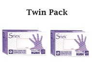 SRIEX NITRILE POWDER FREE GLOVES - M Size - 2 Boxes - Twin Pack