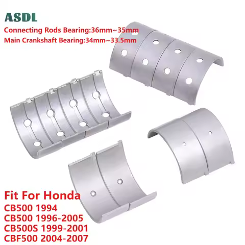 500CC 36mm~35mm Connecting Rod 34mm~33.5mm Crankshaft Bearing For HONDA CB500 1994 1996-2005 CB500S
