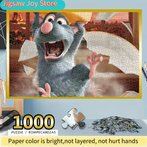 1000pcs Ratatouille Movie Poster Jigsaw Puzzle | Premium Wall Art Print, 76.2x50.8cm, Vibrant Colors