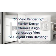 1-to-1 3D view render (Interior/exterior)