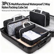 Set Multifunctional 5Pcs 2 Way Waterproof 3/4 Nylon Packing Cube Storage Cube Extra Large Travel