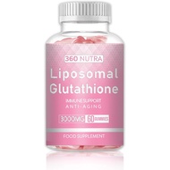 Liposomal Glutathione Supplement- Pure L Glutathione Gummies with Vitamin C & Collagen- Immune Suppo
