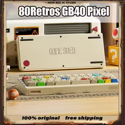 NEW 80Retros GB40 Pixel Limited Edition 40% Custom Mechanical Keyboard Retro Mario Inspired VIAL Min