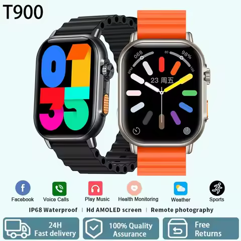 2024 T900 Ultra 2 Smart Watch Men 49mm Series 8 2.3 "AMOLED Screen NFC Compass Waterproof For Apple 
