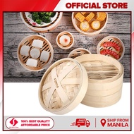 Bamboo Steamer Basket Kitchen Cookware Fish /Dimsum /Siomai/ Siopao/ Dumplings Cooker Good Quality