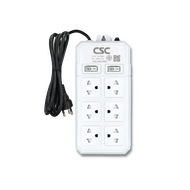 CSC POWER ปลั๊กไฟมาตรฐาน มอก. 3-6ช่อง มี/ไม่มีUSB 3-5เมตร รับประกัน3ปี WhiteSwitch