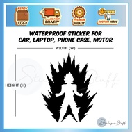 [D1] Dragon Ball Z Goku Power Up Sticker Reflective Super Saiyan Stiker Kereta Waterproof Car Motor 