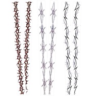 PADOUN Barbed Wire Arm Bands Tattoos, 6-Sheet Long Barbed Wire Temporary Totem Tattoos for Men Women