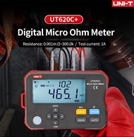 UT620B UNI-T UT620A เครื่องทดสอบความต้านทานต่ำ DC ไมโครโอห์มมิเตอร์ดิจิตอลวัดได้สี่สาย