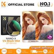 K&F CONCEPT Camera Filter NANO-X 1/4 Black Mist Filter 39mm for Portrait Soft&Hazy Cinematic Style
