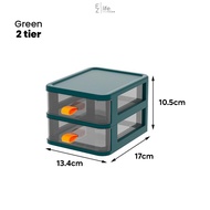 🎄COD🎄 EzLife 5 Tier Transparent Desktop Storage Drawer Desk Organizer Office Home Stationery Cosmeti