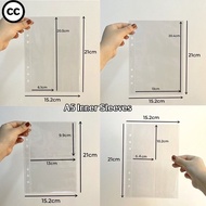 CC <Ready Stock>10Pcs/Set Photo Storage Bag A5 Binder Sleeves 1/2/4P Photo Album Refill Inner Cards 