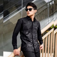 KEMEJA Men's Long Sleeve Batik Shirt with Pusoko Batik Boutique Mba Desi motif