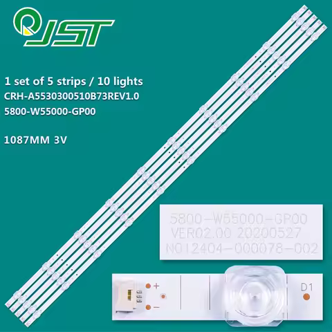 New 5pcs/Kit LED Strips 55A20 TL-55R700 5800-W55000-GP00 SW55D10-ZC56AG-01D CRH-A5530300510B73REV1.0