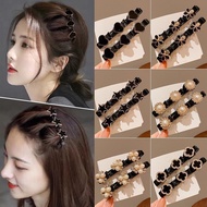 Flower duckbill tiered clip, super pretty Korean style braided hair clip [K406 ][T1-KHO2]