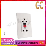 EOPPO (GFC-203) 2 GANG GFCI DUPLEX UNIVERSAL OUTLET W/ GROUND