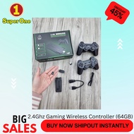 2.4G Wireless Controller Gamepad with 64GB Game Stick with two Gaming Controller.