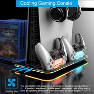 Vertical Cooling Stand for PS VR2 PS5 Controller Charger with RGB Cooling Fan for SN Playstation5 Digital/Disc Edition C