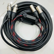 2-line cable with 2 male Canon heads to 2 female Canon heads Jiasound