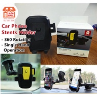 Universal Car Phone Holder GPS 360 Adjustable Handphone Stand Phone Mount Dashboard Bracket车电话支架 Pemegang Telefon Kereta