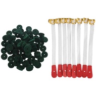 90Pcs Piano Keyboard Washer Piano Felt Balance Rail Punchings Washers & 50 Pcs Piano Bridle Straps