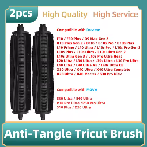 Tricut Brush Fit For Dreame X30 Ultra / X40 Ultra / L10 Ultra, Xiaomi M30S / M40, Mova P10 Ultra / P