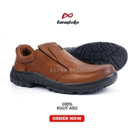 Sepatu full kulit sapi Asli 100 sneaker Pria tanpa Tali laki laki casual Dewasa cowok Leather sapatu