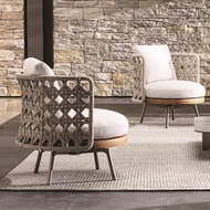 Outdoor Outdoor Rattan Chair Sofa Combination Influencer Leisure Balcony Courtyard Lazy Sofa Rattan 