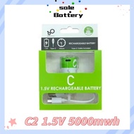 C2 1.5V C Size 5000mWh Lithium Rechargeable Battery Type -C Port Direct Charging 1.5V C2 Lithium Bat