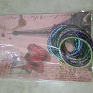 全新彩色閃粉橡皮圈