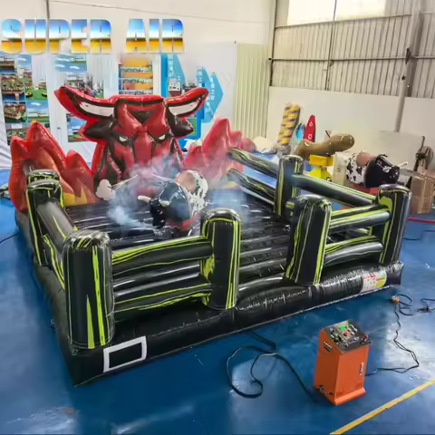 Inflatable Mechanical Rodeo Bull Ride Game, Toro Mecanico Rodeo for Amusement Park