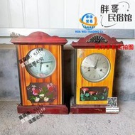 高端老式座鐘老物件古董機械上弦座鐘個人收藏擺件農家樂懷舊裝飾
