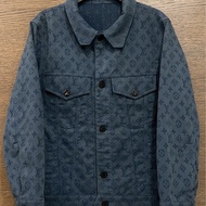 LV 滿版藍老花牛仔外套