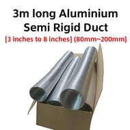 3m long Aluminium Semi Rigid Duct [3 inches to 8 inches] (80mm ~ 200mm)