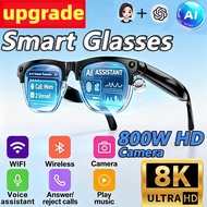 AI Smart Glasses Translation 8MP HD Camera 8K Shooting Image Bluetooth Call Recording Music Smart Su