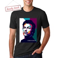 Chris Martin Coldplay Tshirt Unisex Casual Tees New Cotton Ready to Ship