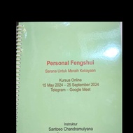 Kursus Personal Fengshui 2024 dimulai 15 Mei 2024 20x pertemuan Software Personal Fengshui + Software Date Selection + Buku Panduan Bersama Master Santoso Chandramulyana